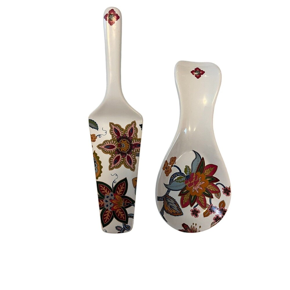 Matilda Jane Love Is Homemade 2 Pc Serving Set‎  Serving Knife Spoon Rest